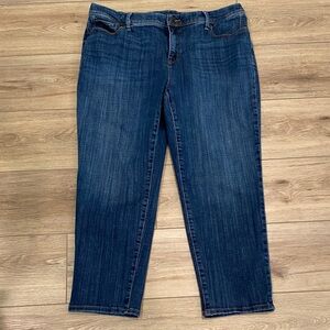 Chico’s So Slimming Girlfriend Crop Jeans Sz 14